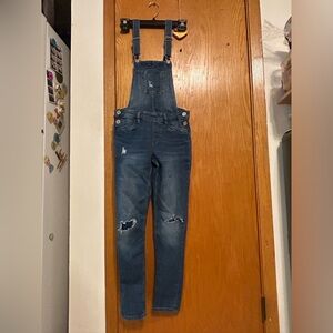 Girls denim overalls size 11-12